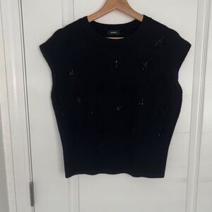 Express Gray Crewneck Sweater with Textured Pattern